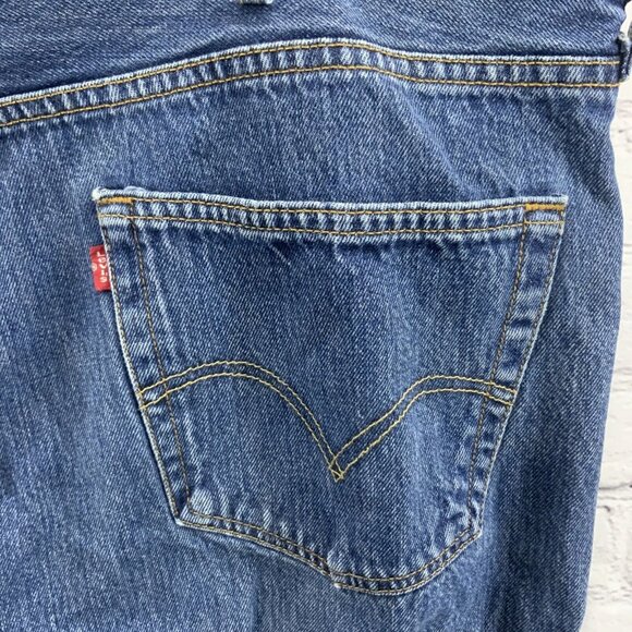 Levi’s Original 501 Straight Leg Button Fly Blue Jeans Mens Sz 44 x 30 - Picture 13 of 13